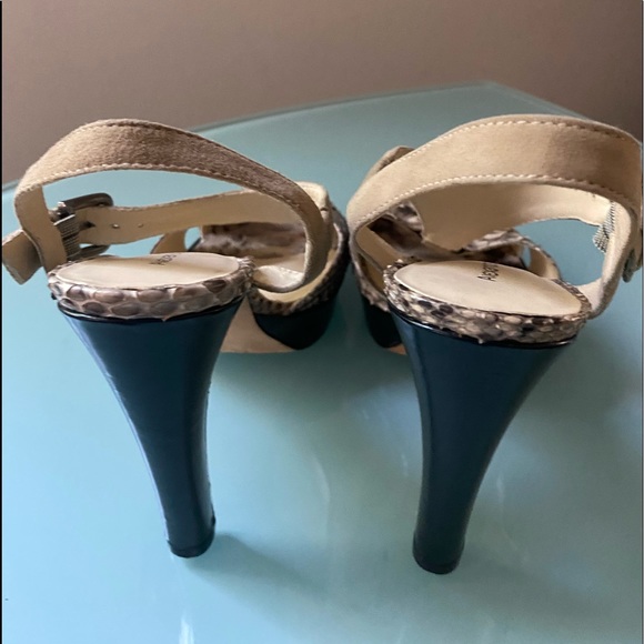 Alexandre Birman Suede/Black and Snake Skin High Heels Size 6 - Picture 5 of 12